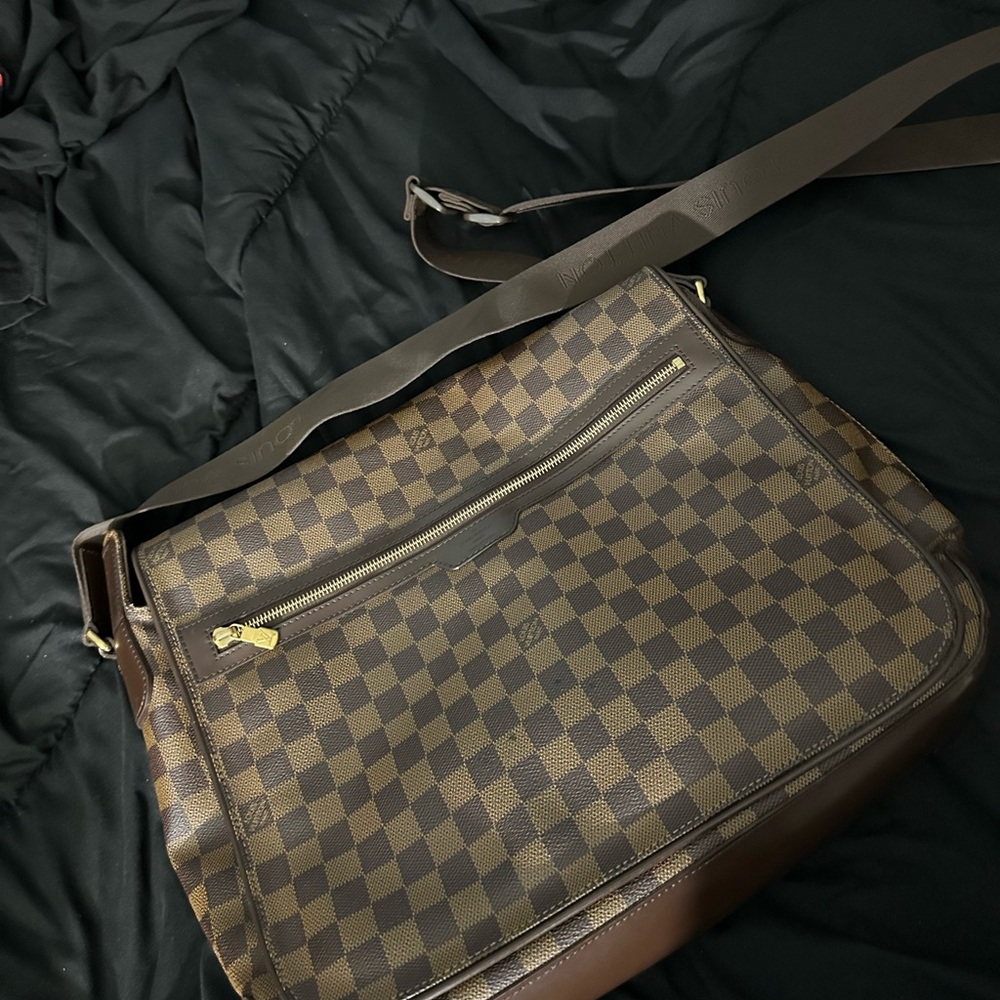 Louis Vuitton brown messenger bag